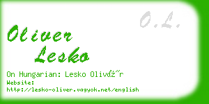 oliver lesko business card